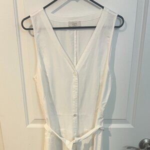 Loft White Cotton Dress